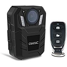 CEESC Police Body Worn Camera, 4000mAh Big Battery 170 Degree Wide Angle 8IR Night Vision Mini Video