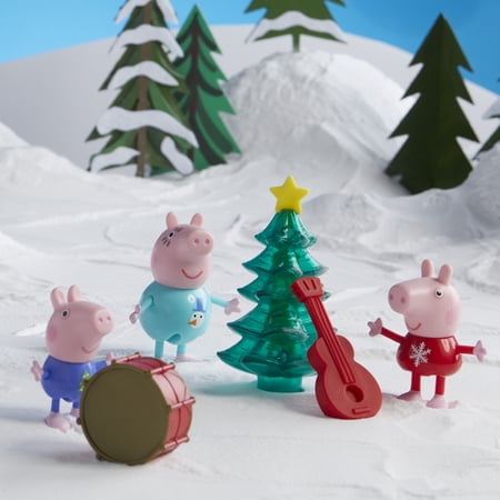 Peppa Pig Peppa’s Kids Advent Calendar, 24 Surprise Toys, 4 Holiday Peppa Pig Family Figures
