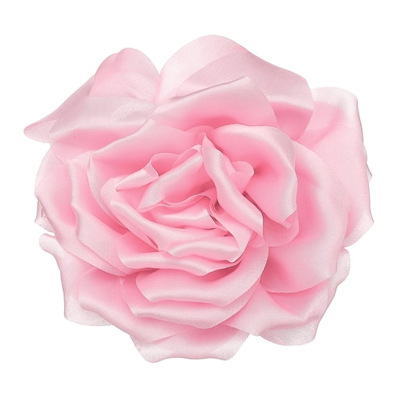 Uxcell Rose Flower Brooches and Pins, 4.3 in Flower Lapel Pins, Large Rose Floral Brooches for Women Wedding Party Dance Dress Suit Clothes Accessories Jewelry Gifts (Style 1 Pink)