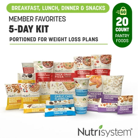 Nutrisystem Member Favorites 5-Day Weight Loss Kit with Breakfasts, Lunches, Dinners & Snacks, 20 Count