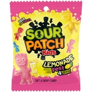 SOUR PATCH KIDS Lemonade Fest Soft & Chewy Candy, 3.61 oz Bag