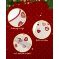 thumbnail image 6 of Red Pink Love Heart Valentine's Day Christmas Tree Skirt 48 Inches Large Christmas Skirt Tree, Farmhouse Tree Skirt Christmas Decorations for Fireplace Party Holidays Indoor Outdoor, 6 of 7