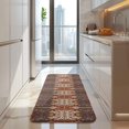 thumbnail image 4 of Red Boho Ethnic Geometric Pattern Kitchen Rug Mat,Kitchen Runner Rugs Non Skid Washable,Decorative Kitchen Floor Mats for Kitchen,Sink,Laundry,17"x47.2", 4 of 7