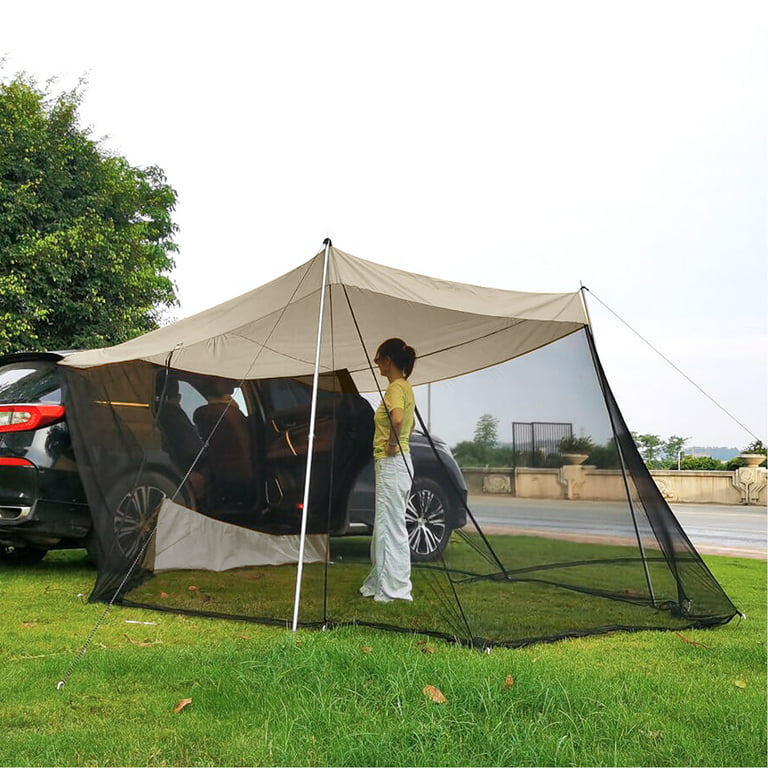 Car Rear Extension Sunshade Tent Vehicle Trunk Side Awning Car Shelter  Canopy Beach Sun Shelter for Outdoor Camping Hiking Fishing