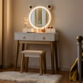 thumbnail image 1 of Costway Vanity Dressing Table Set Touch Screen Dimming Mirror, 1 of 10