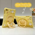 thumbnail image 4 of for iPad 6th Gen 2018 / 5th Gen 2017 9.7 inch Case Kids Shockproof Cover 3D Cartoon with Rotating Handle Stand Shoulder Strap Soft Silicone Child Case,Yellow, 4 of 6
