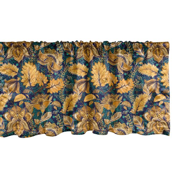 Ambesonne East Window Valance, Medieval Exotic Garden, 54" X 12", Multicolor