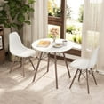 thumbnail image 5 of Costway Dining Table Set Modern 5 PCS For 4 Round Dining Room Table Set with Solid Wood Leg Brown, 5 of 10