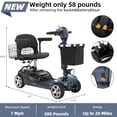 thumbnail image 4 of Mbxcooter 15 Miles 4 Wheels Mobility Scooter for Adults&Seniors Up to 300LBS,350W Electric Powered Wheelchair Device with Extended Battery, Dual Baskets, Rotating Seat,Compact Mobile for Travel,Gray, 4 of 10