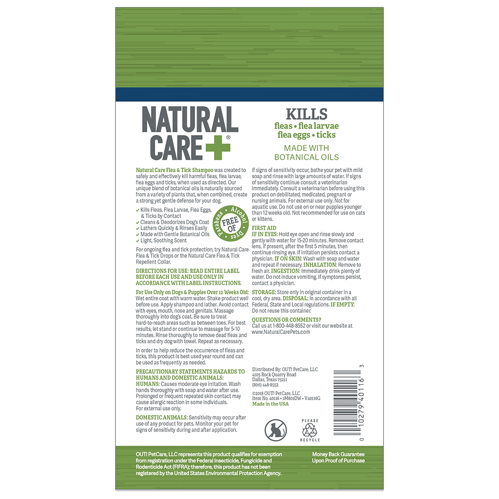 natural care flea and tick shampoo