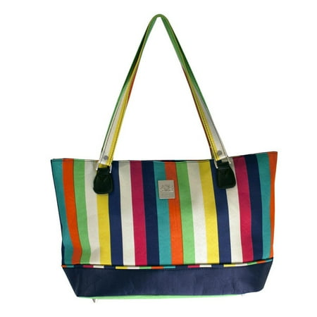 Jenni Chan Multi Stripes Computer Tote