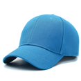 thumbnail image 1 of Solid Color Hat Female Face Small Spring And Summer Black Casual And Versatile Baseball Cap Sunshade Sunscreen Cap Man LakeBlue, 1 of 6
