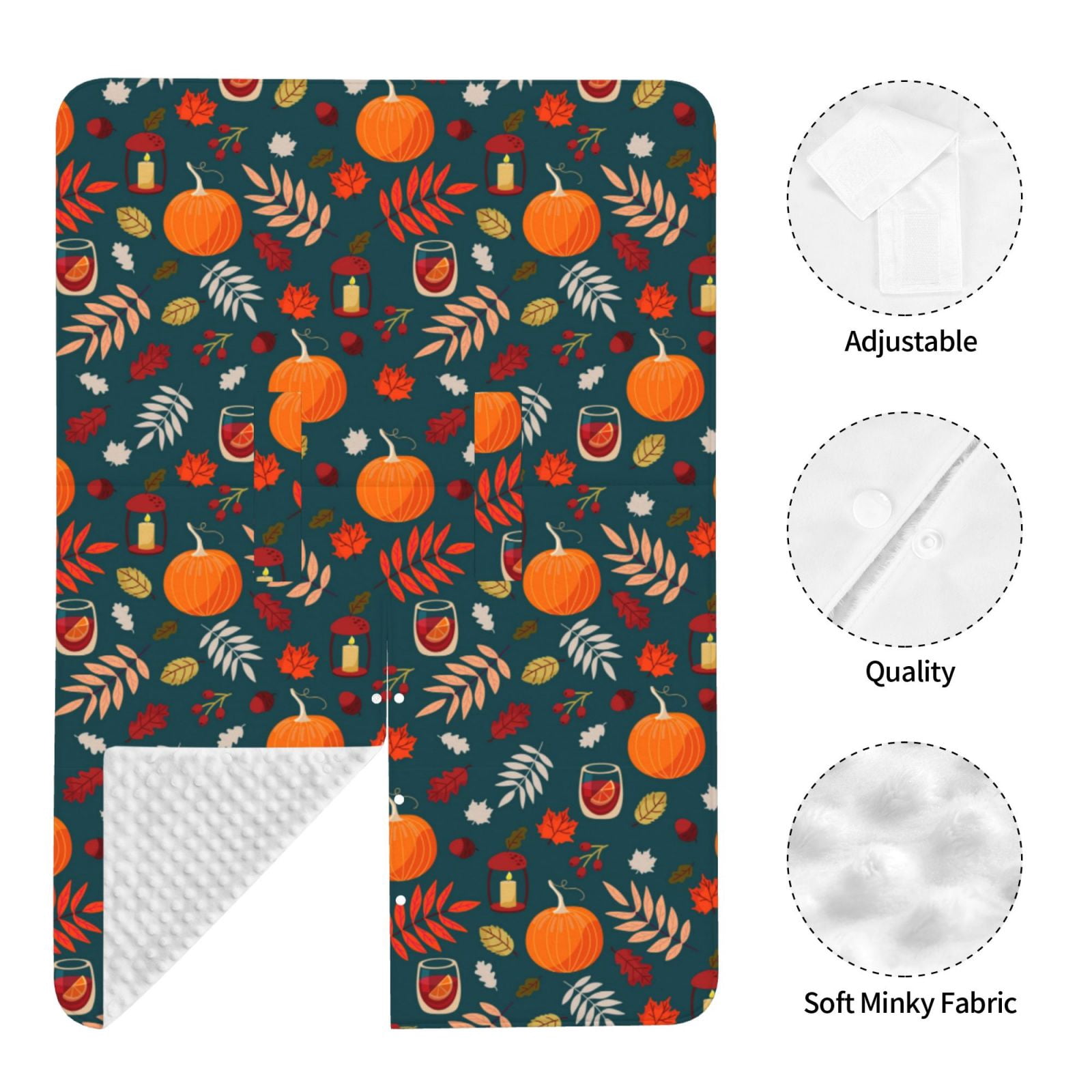 Naloa Autumn with Pumpkins Baby Car Seat Cover, Breathable Baby Carrier Cover, Multiuse Baby Carrier Cover & Nursing Breastfeeding Cover