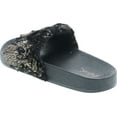 thumbnail image 3 of Qupid  Booboo-07 Women Metallic Faux Fur Slide Casual Lounging Trendy Furry Slipper, 3 of 7