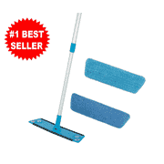 Simplee Cleen Microfiber Swivel Household Mop Kit with Two Pads