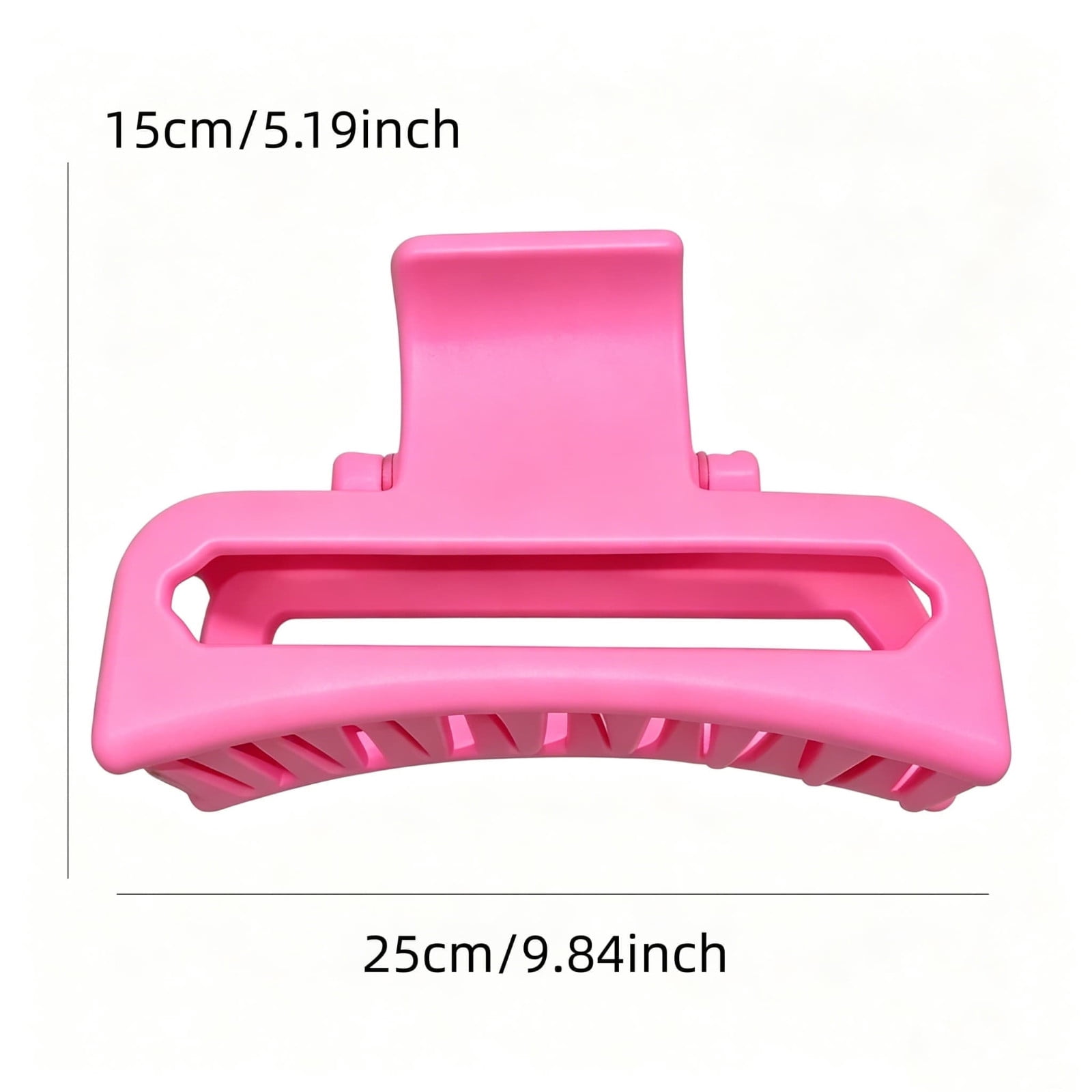 Big Claw Clips for Thick Hair,Big Hair Clips,Pink Square Rectangle Claw for Hair,10IN Banana Jaw Clips Hair Accessories for Girls(Pink)