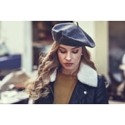 Hat Attack Classic Wool Beret (Black)