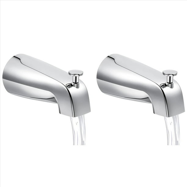 2X CañO para BañEra de BañO, Alcance de 5 1/4 Pulgadas Montaje Frontal en Pared con Desviador de Ducha 1/2 Pulgada IPS Rosca Interior Grifo para BañEra