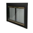 thumbnail image 5 of Pleasant Hearth Arrington Black with Gold Trim Fireplace Glass Firescreen Doors- Medium, 5 of 12