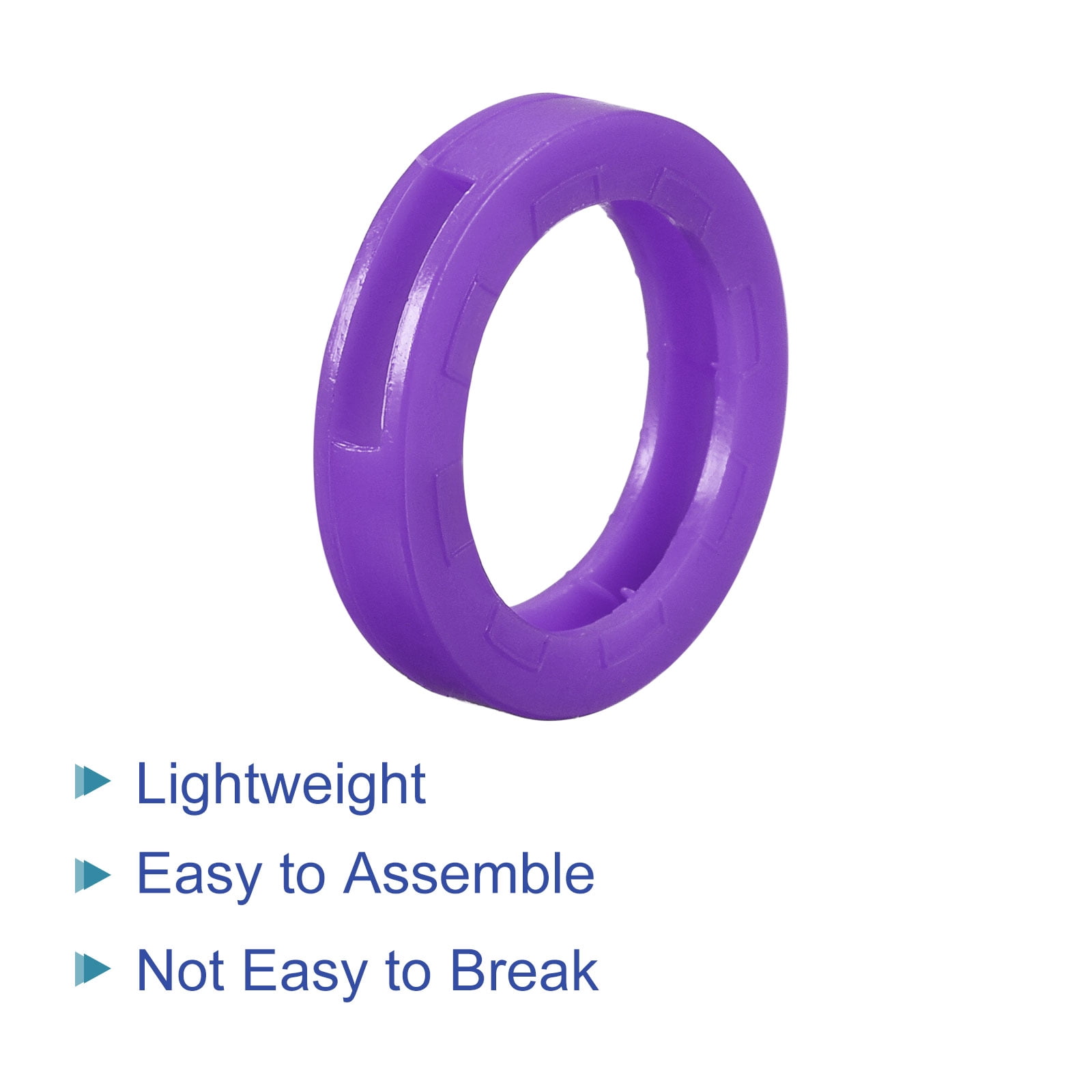 Unique Bargains Key Cap Cover Rings Keys Identifier Coding Tags Silicone Purple