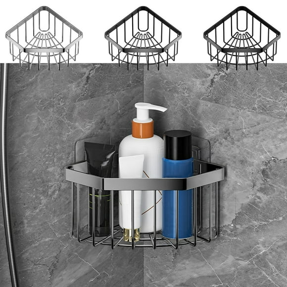 Uscallm 3Pcs Stainless Steel Kitchen Sink Corner Sponge Holder, Triangle Drainer Rack for Sponges and Brushes, Under Sink Storage Basket, Rustproof Organizer for Bathroom and Kitchen Sink
