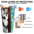 thumbnail image 3 of 16oz Tumblers Black and Gray Halloween Bats Stainless Steel Vacuum Insulated Double Wall Travel Tumbler Cups Mug with Lid and Straw,Cleaning Brush for Coffee,Tea, 3 of 4