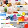 thumbnail image 5 of Novelinks 16 oz Airtight Jars with Colorful Lids Plastic Food Storage Canister Clear Kitchen Jar Containers for Candy, Cookie, Rice, Coffee Beans, Snacks, Spices,16 Pack, 5 of 9