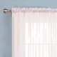 thumbnail image 2 of Cortinas Deconovo de rayas rosas transparentes con bolsillo para barra, jacquard blanco, para dormitorio, 132 cm de ancho x 213 cm de largo, 2 paneles, 2 of 7