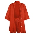 thumbnail image 3 of ibiyuan Women Summer Cotton Linen Short Sets 2 Piece Shorts Top Lounge Beach Vacation Two Piece Outfits Tracksuits, 3 of 5