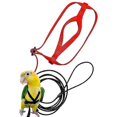 thumbnail image 1 of XS Correa de arnés para pájaros y loros, correas de tracción voladoras para exteriores, cuerda de entrenamiento antimordida ajustable, 1 of 5