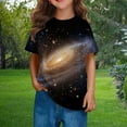 thumbnail image 2 of HVOBBTY T-shirt Décontracté à Manches Courtes pour Tout-Petits, T-shirt Imprimé Étoilé pour Garçons Mode Col Rond T-shirt à Manches Courtes Noir, 11 Ans, 2 of 5