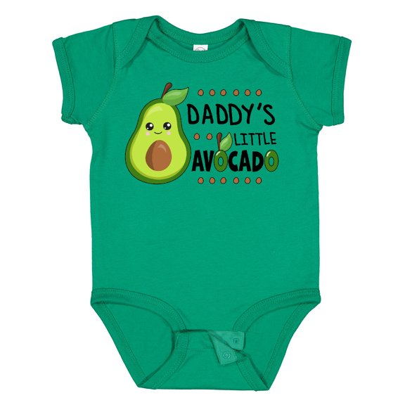 Inktastic Daddy's Little Avocado with Cute Baby Avocado Boys or Girls Baby Bodysuit