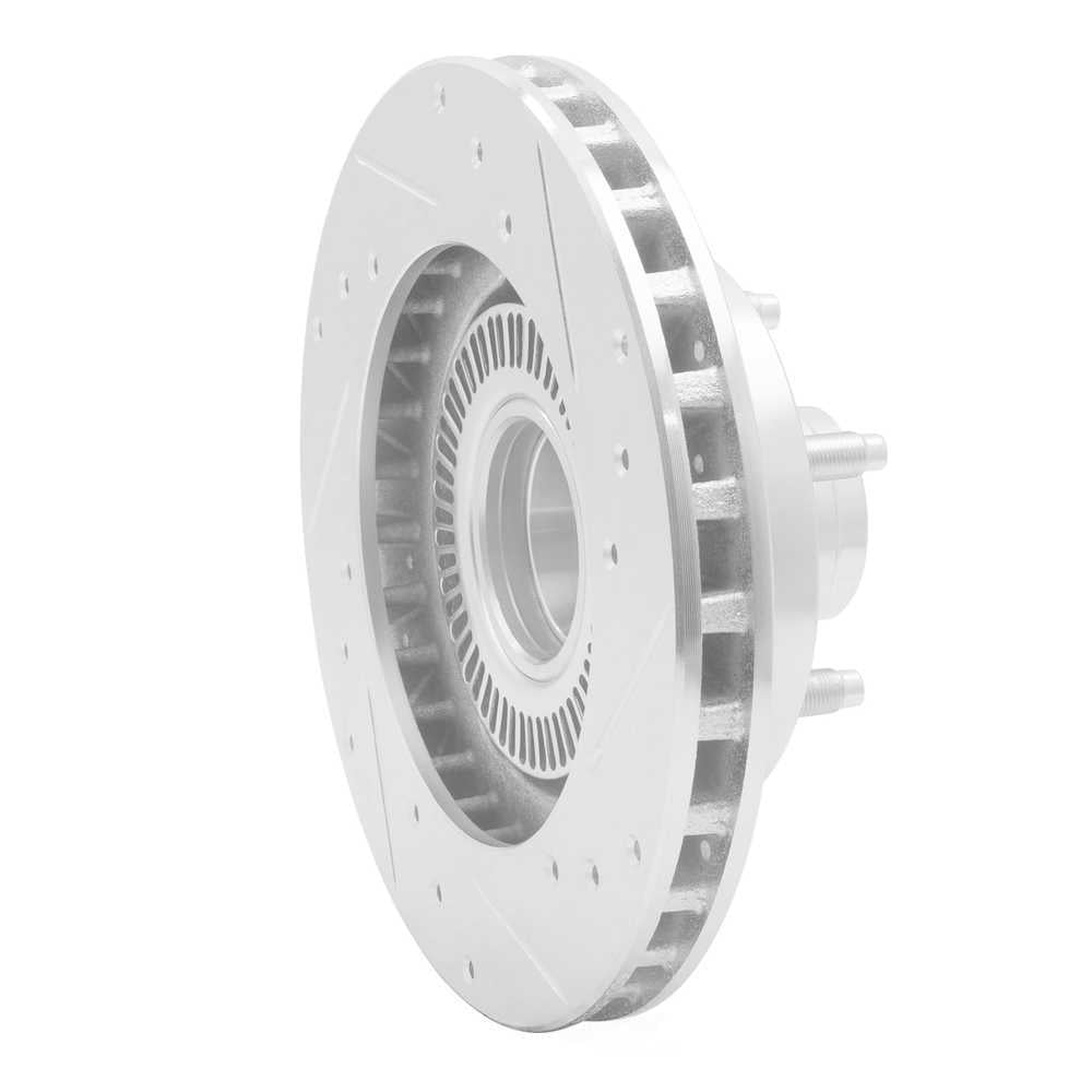 Dynamic Friction Company 631-54138L DFC Brake Rotor - Drilled And Slotted - Silver