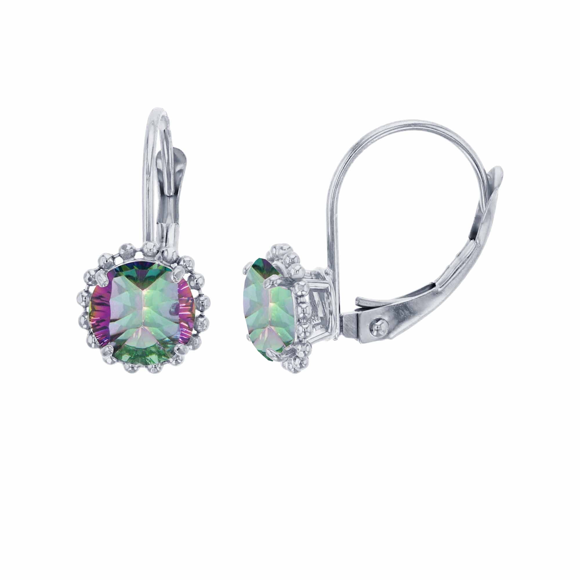 1.50 Ct Round 6mm Genuine Green Emerald 10k Yellow Gold Stud Women/'s Earrings