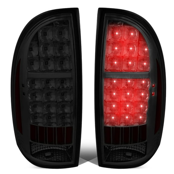 DNA Motoring For 05-15 Toyota Tacoma Full LED Smoked Tail light Brake Parking Lamps Pair