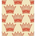 thumbnail image 3 of Ambesonne Queen Duvet Cover Sets, Vintage Red Crown Pattern, 2-King, Grey Yellow Vermilion, 3 of 3