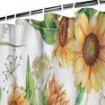 thumbnail image 4 of Waterproof Sunflower Shower Curtain 72x84 Inch Colorful Floral Polyester Unique Shower Curtain for Bathroom Hotel Home Decor with 12 Plastic Hooks, 4 of 5