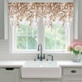 thumbnail image 4 of Eucalyptus Leaves Balloon Curtains 63 Inch Length for Living Room/Bedroom, Brown Summer Botanical Weeping Rod Pocket Privacy Door Curtains Decorative Tie Up Shade for Window 52"x63", 4 of 8