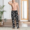 thumbnail image 2 of Kdxio Numbers Print Mens Pajama Pants Set Sleep & Lounge Pants, PJ Bottoms with Pockets and Button Fly-Large, 2 of 6