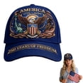 thumbnail image 5 of TOWED22 250 Anniversary USA Hat - 250 Year American Anniversary Hat Eagle Liberty Bell Statue of Liberty Patriotic Embroidered Hats A, 5 of 9