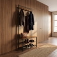 thumbnail image 4 of Nordic Hygge 68.9 in. Industrial Hall Tree with Shoe Storage Bench & 9 Hooks, Rustic Brown/Black, 4 of 7