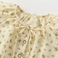 thumbnail image 4 of Coerni Little Girl Round Neck Floral Print Swing Dress Simple Frock Short Fly Sleeve Dress Kids Cute Rustic Summer Outfits, 4 of 6