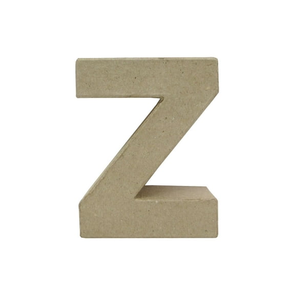 PA Paper Mache 4" Letter Z Kraft