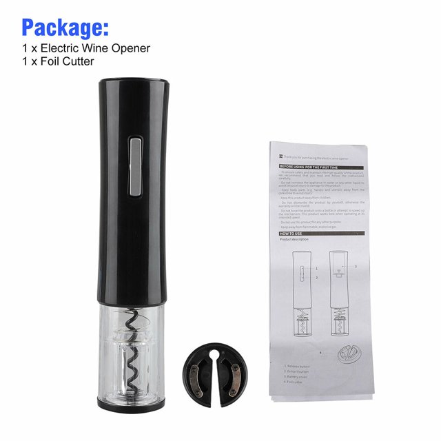 Décapsuleur de Bouteille de Vin de Raisin Rouge Électrique Automatique en Bois; Extracteur de Liège avec Vis et Extracteur de Papier