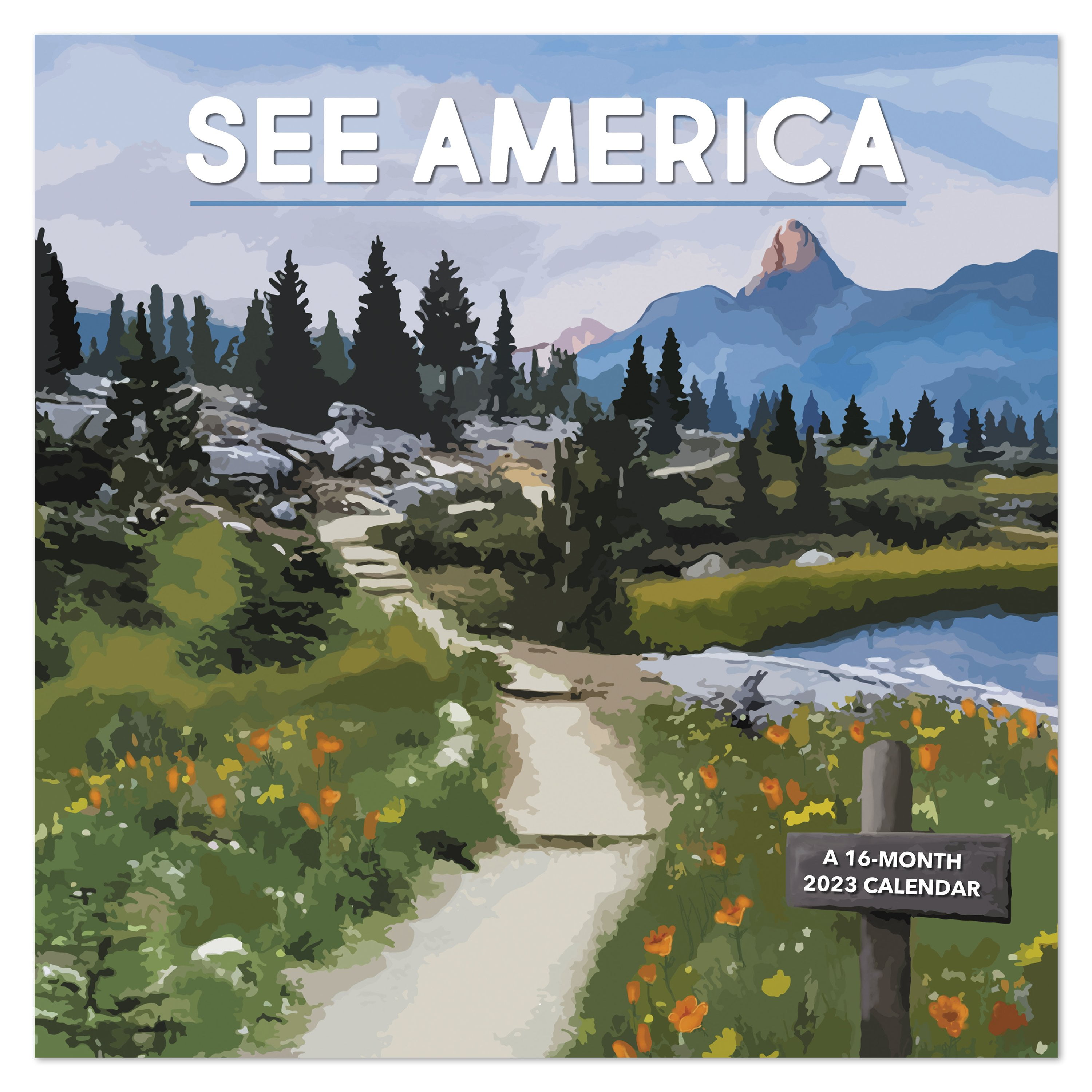 2023 Wall Calendar, See America, 12' x 12' by Mead (WMD37028-23)