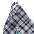 thumbnail image 5 of Navy Plaid Lounger Chair Bag, Composition of Lines Simple Traditional Fashion Print, High Capacity Storage with Handle Container, Lounger Size, Blue Grey Sea Green, by Ambesonne, 5 of 5