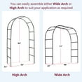 thumbnail image 4 of ATR ART to REAL 7'8" H x 4'5" W Patio Metal Garden Arch Trellis,Arbor Trellis for Climbing Plants Support or Wedding Decor,Dark Green, 4 of 15
