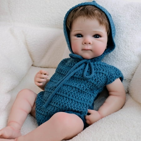 Lifelike 18 inch Reborn Baby Dolls Girl Toddler Baby Dolls Realistic Reborn Doll Cute Vinyl Full Body Adorable Newborn Real Life Baby for Kid 3+