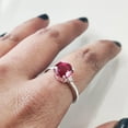 thumbnail image 5 of Hexagon Ruby Ring, 925 Sterling Silver, CZ Ring, Women Ring, Hydro Ruby Ring, July Birthstone, Christmas, Thanksgiving, Tiny Dainty Ring, Handmade, Statement Jewelry, Anniversary, 5 of 8