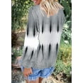 thumbnail image 2 of Women Long Sleeve Sweatshirt Colorblock Tie Dye Printed Pullover Tops, 2 of 6